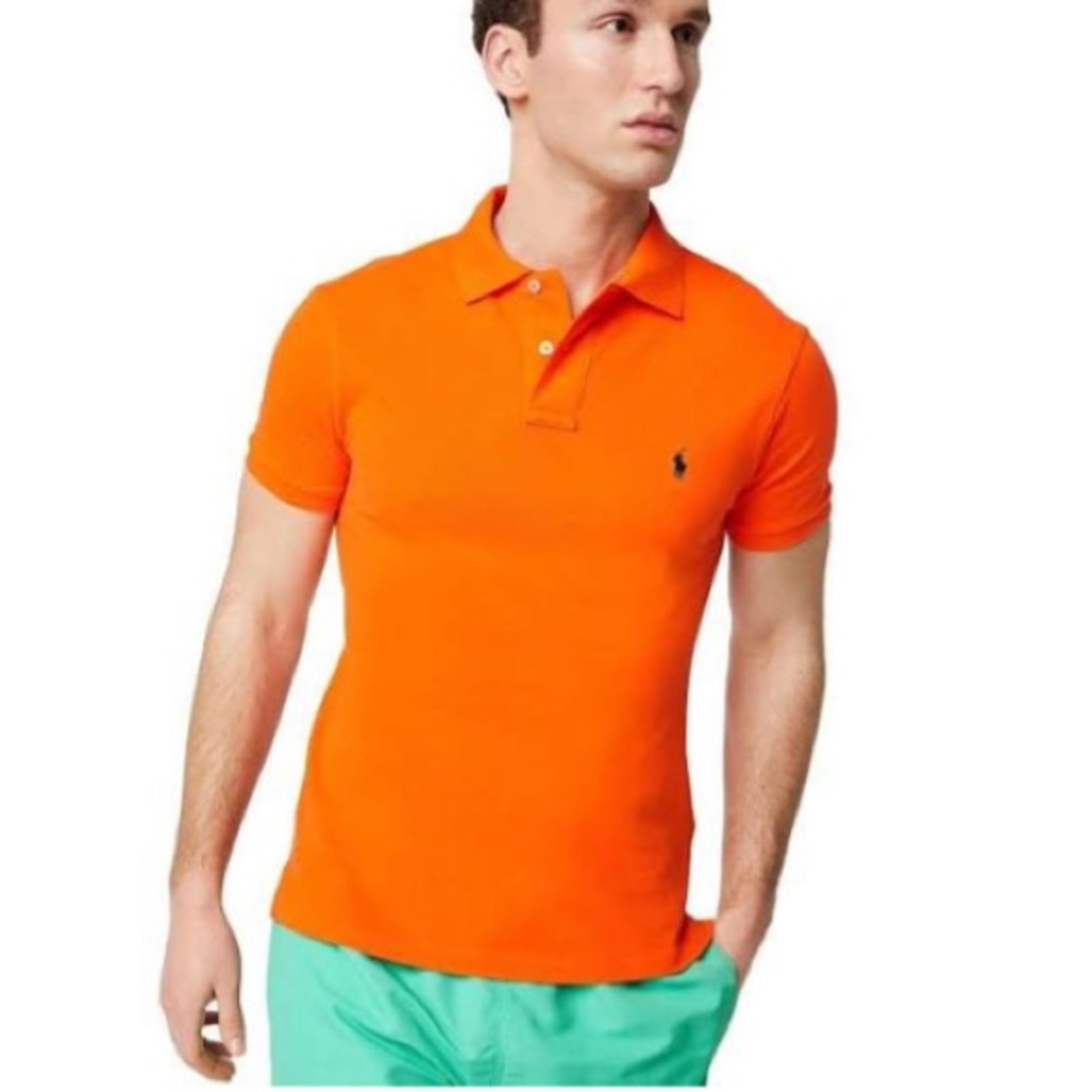 Polo Ralph Lauren Orange Custom Fit Shirt